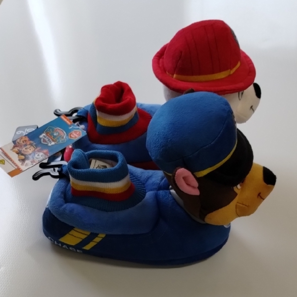 Paw Patrol Plush Slippers - Blue and Red - Picture 3 of 8